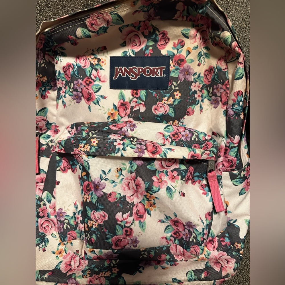 Vintage Jansport SuperBreak Backpack-Floral Print